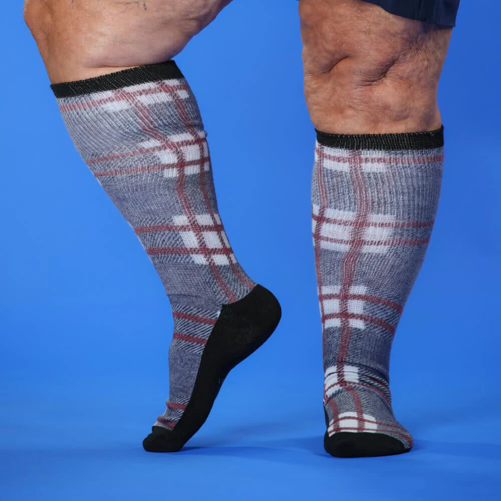 Grey Tartan EasyStretch™ Socks