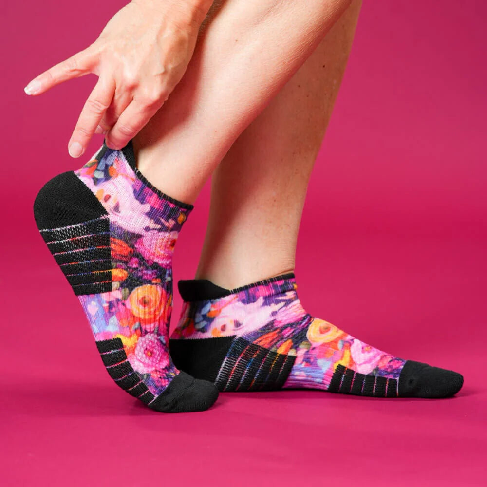 Rose Bouquet Ankle Compression Socks