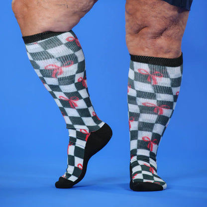 Checks & Bows EasyStretch™ Socks