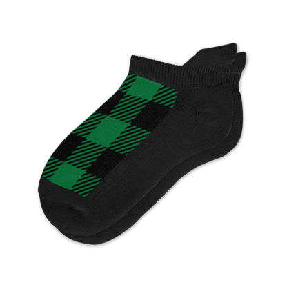 Green Plaid Ankle Compression Socks
